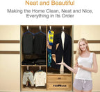 Clothes Rail, Extendable Steel Closet Rod for Pants and Clothing Storage, Adjustable Hanger Rail, Space Saving Design,550mm