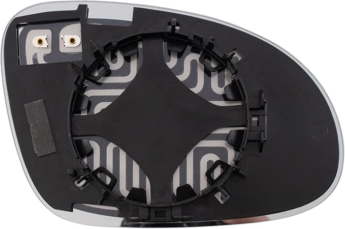 TRQ Driver Side Mirror Glass Heated Snap On Compatible with 2010-2014 Volkswagen Jetta 2006-2010 Passat 2006-2009 Rabbit 2006