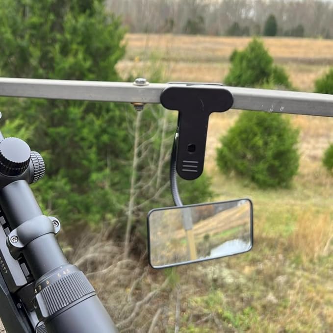 Ampper Glass Clip On Security Mirror, Flexible Convex Cubicle Mirror for Personal Safety and Security Desk Rear View Monitors or Anywhere (6.69" x 2.95", Rectangle)