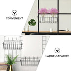 Alipis Wire Basket Organizer Kitchen Storage Shelves Sturdy Wall Hanging Rack 1pc