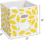 MAX Houser Fabric Storage Bins Cubes Baskets Containers with Dual Plastic Handles for Home Closet Bedroom Drawers Organizers,