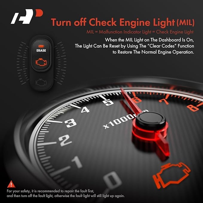 A-Premium AD200 Professional OBD2 Scanner Car Diagnostic Tool, OBDII EOBD Code Reader, Enhanced Check Car Engine Light