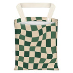 Car Garbage Can, Seat Back Hanging Cute Car Trash Can Bag, Car Organizer and Storage Bag for Travelling, Outdoor Cute Green Checkerboard