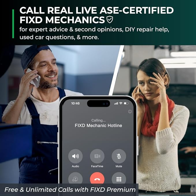 FIXD Bluetooth OBD2 Scanner for iPhone & Android - Diagnostic Scan Tool for Repairs and Car Buying - Check Engine Code Reader