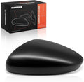 A-Premium Driver Side Rearview Mirror Cover Cap - Compatible with Honda Accord 2018 2019 2020 2021 2022 - Smooth Black, Without Turn Signal Hole