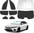 8pcs Car Window Shades for Honda Civic 2022 2023 2024 2025, Full Car Window Covers for Privacy, Sunshades for Civic Front Rear Windshield Side Windows to Block UV and Protect Privacy
