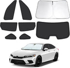8pcs Car Window Shades for Honda Civic 2022 2023 2024 2025, Full Car Window Covers for Privacy, Sunshades for Civic Front Rear Windshield Side Windows to Block UV and Protect Privacy