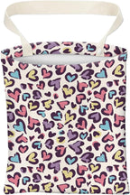 Car Trash Can, Cute Car Trash Bag, Hanging Car Organizer and Storage Bag, Trash Bin for Car Accessories, Vehicle, Travelling, Camping Colorful Heart Leopard