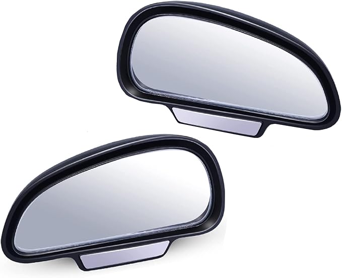 Car Blind Spot Mirrors(5.12 * 2.75in), Adjustable Auxiliary Universal Wide Angle Mirror for Universal Car SUV Mirrors Strong Adhesive HD Glass Mirror Frame Thickness Less than 5MM (L+R)