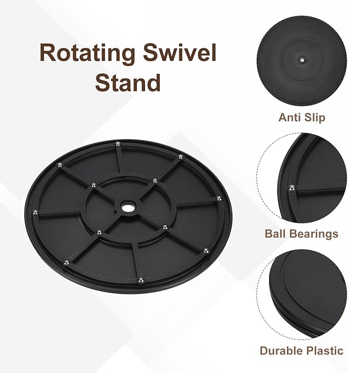 uxcell 12 Inch Rotating Swivel Stand with Steel Ball Bearings, 360 Degree Rotating Lazy Susan Turntable Organizer Round Rotat