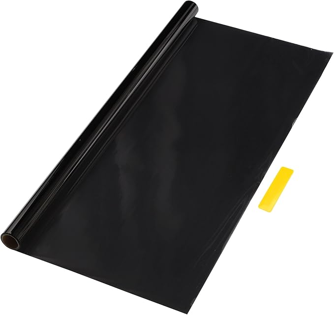 Motoforti Nano Ceramic Car Window Tint Film VLT 18% IRR 65% UVR 85% Black Silver Tone 14.76 ft x 35.43 Inch Privacy Film 2mil PET 1 Pc