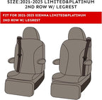 EKR Sienna Seat Covers for 2021-2026 Toyota Sienna Limited,Platinum,2nd Row Captain Chairs with Legrest 7 Seats,Automotive Se