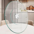 34.6 inch Lazy Susan for Table Top Tempered Glass Rotating Serving Tray for Dining Table, Kitchen Lazy Susan Organizer Spinni