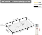Dobbyby Vanity Tray Makeup Organizer Cosmetics Storage Bathroom Skincare Organizer Countertop Display Rack in Dresser Stainle