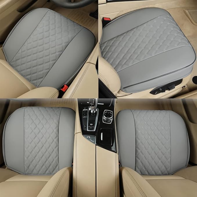 Black Panther PU Car Seat Cover, Front Seat Protector Compatible with 90% Vehicles,Embroidery,Anti-Slip & Full Wrapping Botto
