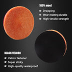 SPTA 9Pcs Polishing Pads Kit, 7 Inches Large Size Buffing Pads, Car Foam Buffing Sponge Pads Kit with 5/8"-11 Backing Plate for Car Care Polisher Boat Waxing, Polishing, Sealing Glaze