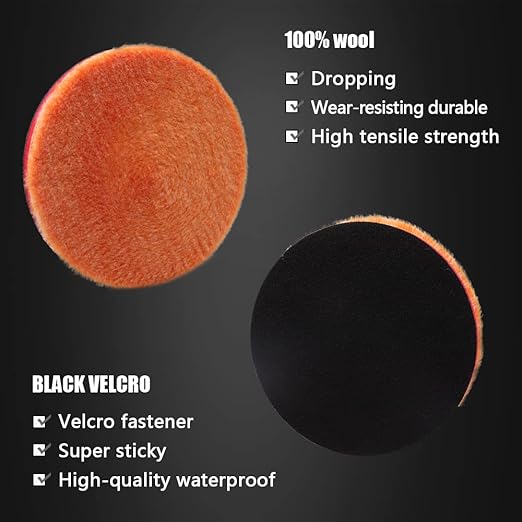 SPTA 9Pcs Polishing Pads Kit, 7 Inches Large Size Buffing Pads, Car Foam Buffing Sponge Pads Kit with 5/8"-11 Backing Plate for Car Care Polisher Boat Waxing, Polishing, Sealing Glaze