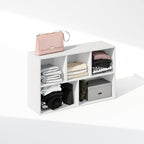 Furinno Reed Closet Organizers and Storage, 5-Cube Reversible Closet Shelves, Closet Organization Shelf, 9.4 x 19.5 x 31.5, f
