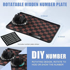 Car Anti Slip Mat Dashboard Tray Decorations Sticky Pad Thicken Washable with 360° Rotating Universal Phone Pad Holder+Number