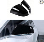 Side Mirror Cover for Tesla Car Exterior Accessories ABS Plastic Outside Cap (Pack of 2)(Model X 2017-2020 Gloss Black)