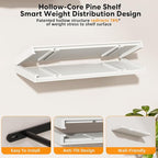 Floating Shelves for Wall Rustic Farmhouse 24 Inch Floating Shelf Bathroom Wooden Shelves for Wall Mounted Live Edge Pine She