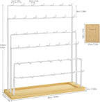 Earring Display for Vendors,6 Tiers 42 Hooks Jewelry Rack Display Holder Stand, Earring Organizer Holder for Necklaces Rings 