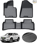 KUST Floor Mats for Hyundai Tucson 2016-2021, All Weather Floor Liners for Tucson Accessories Car Mats Front Rear Set TPE Rubber Raised Edge