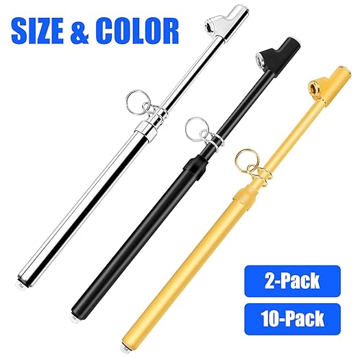 2-Pack Dual Head Tire Pressure Gauge – Heavy Duty 10-150 PSI Air Pressure Gauge with Stainless Steel Body, Metal Nozzle & Durable Plated Brass – for Cars, Trucks, Bikes, RVs (Black)