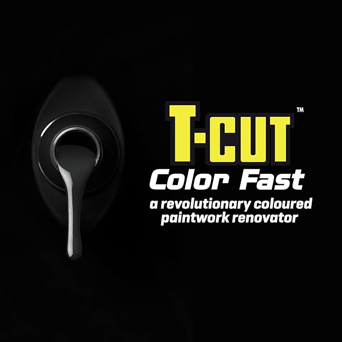 T-Cut 3-in-1 Color Fast Black Car Polish, 17fl oz – Cleans, Restores & Protects - Removes Scratches & Swirl Marks - Enhances Color & Leaves a Durable Protective Shine - with Ceramic Wax Protection