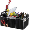 Car Trunk Organizer, Black, 3 Large Sections of Storage, Store Your Cleaning Supplies, Emergency Gear, Groceries, Tools, Great 