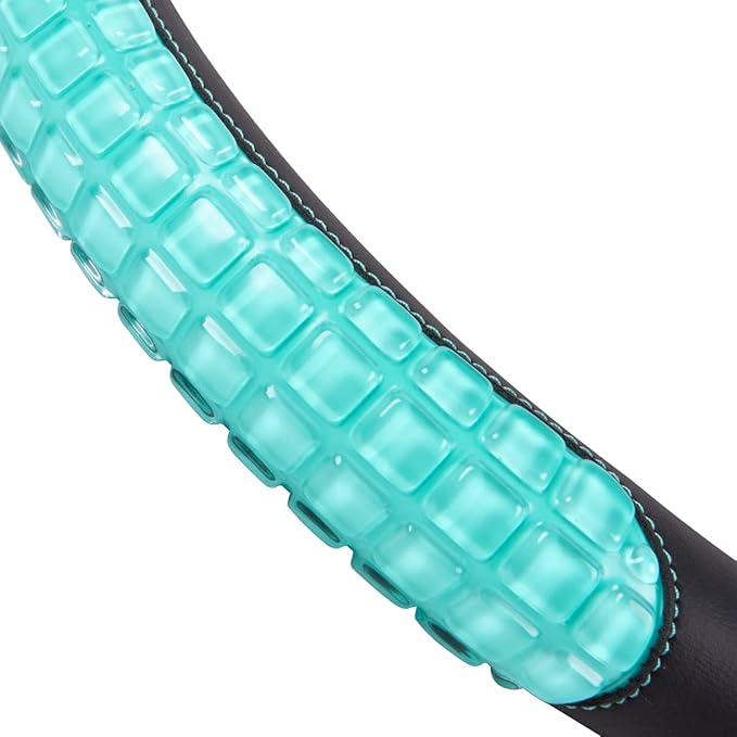 Flying Banner car Steering Wheel Cover Gel Massage Velvet Cool Warm Universal Size 15 inches SUV Truck Anti Slip Odorless Sum