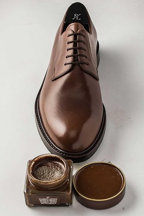 Saphir Medaille d'Or Pommadier Cream 75ml – Natural Cream Leather Shoe Polish, Leather Conditioner for Boots, Handbags