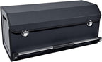 XCF Car Organizer Trunk, Durable Collapsible Leather Trunk Organizer with Lid and Sturdy Handle, Auto Cargo Storage Compartment