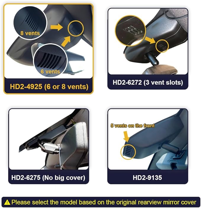 Fitcamx 4K Dash Cam Suitable for GMC Sierra 1500 2500HD 3500HD (HD2-4925, Check Vents Amount) 2020-2026, OEM Look, UHD 2160P 