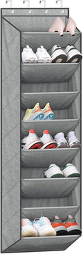SLEEPING LAMB Over The Door Shoe Organizer for Closet with Large Deep Pockets, Narrow Shoe Rack for Door Hanging Boots Storag