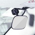 Clip On Car Baby Mirror, Ampper Adjustabe HD Glass Convex Wide Angle Interior Rearview Baby Rear Facing Mirror (Framed Rectangle, Small, 3.5" X 2.2")