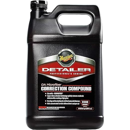 Meguiar's Microfiber Correction Compound - Advanced Polishing Solution for Removing Scratches, Swirls, and Oxidation, Ideal for Professional Detailers and Car Enthusiasts Alike