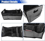 Car Trunk Organizer, Large Capacity Oxford Cloth Car Storage Box, Collapsible Multi-Compartment Organization Container,