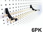 PEGGY Pegboard Accessory Hook and Dowel Organizer Storage for Tape, Steel Wire Spools, Ribbon, Crafts, Hobby, 12” kit (6pk)