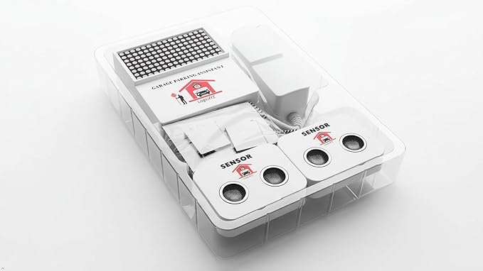 Garage Parking Assistant with Parking Aid Sensor - New Model - Free 1 Year Replacement Warranty - Parking Stopper for Garage – No Laser Parking
