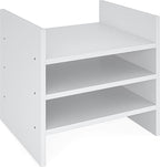 Ballucci 4-Tier Paper Sorter and File Organizer for Desk, Wood Mail Sorter, Fits into IKEA Kalax and ClosetMaid Cube Storage 