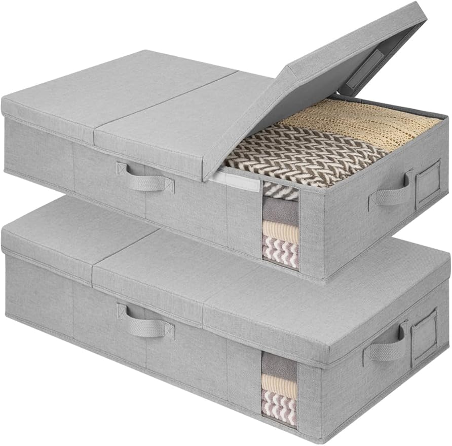 StorageWorks Underbed Storage Bins with Under Bed Storage with Lid