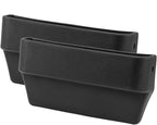 Car Seat Gap Filler Organizer, Seat Side Gap Plug with Storage Avoids Things Falling, Universal Fit Fill the Gap Between Seat and Console, Perfect for Car, SUV, Truck (Black-2 Pcs)