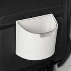 Leakproof Car Trash Can,Mini Car Trash Bin for SUV and Truck,Small Removable Liner Garbage Can,Waterproof Automotive Trash Can for Vehicle,Home,Office,Multipurpose,Easy to Clean (White)
