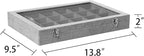 Frebeauty Velvet Jewelry Tray,24 Grid Jewelry Organizer with Clear Lid,Earring Holder Organizer with Clasp,Drawer Insert Ring