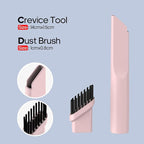 Portable Mini Car Vacuum Cleaner Pink, High Power Cordless(400g) Handheld Rechargeable Vacuum Cleaner for Desk V06