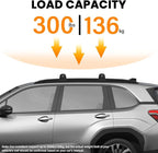 300lbs Lockable Roof Rack Cross Bars Compatible with 2025 2026 Subaru Forester Sport/Touring, Aluminum Roof Rails Crossbars for Rooftop Cargo Carrier Luggage Kayak Canoe Bike Snowboard Rack