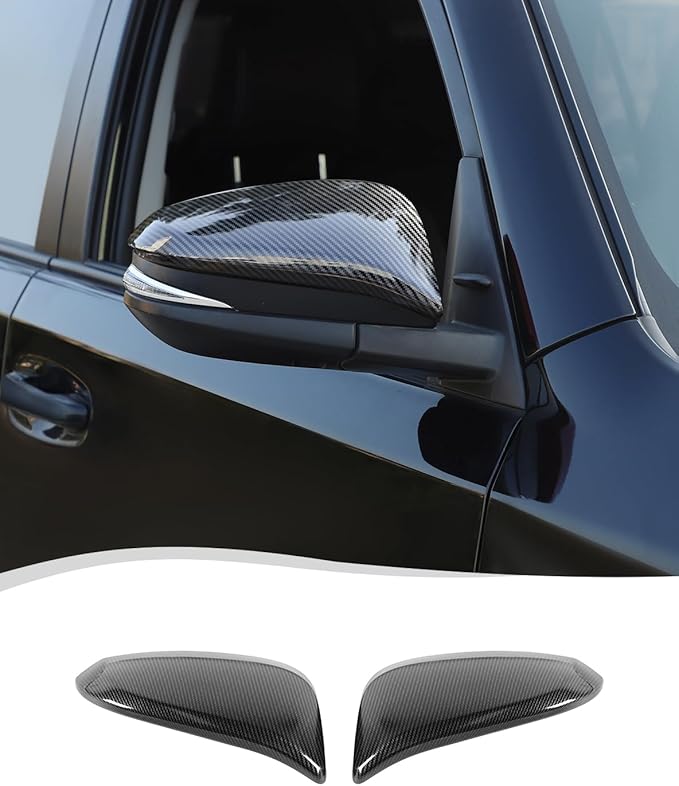 Voodonala for Toyota 4Runner 2017-2023 Side Rearview Mirror Cover Compatible with Toyota 4Runner 2017-2023 (Black Carbon Fiber)