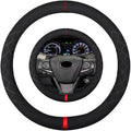 Suede Steering Wheel Cover,Compatible with Toyota Avalon Camry Corolla Highlander RAV4 Land Cruiser Suede Sport Non-Slip Wheel Cover Car Interior Accessories 15 inch for Man and Women