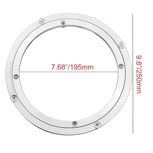 Aluminium Alloy Turntable Bearing, Heavy Duty Swivel Turntable Lazy Susan Rotating Bearing Turntable Round Dining Table Smoot